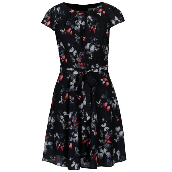 Rochie bleumarin cu fluturi si cordon in talie - Billie & Blossom Petite