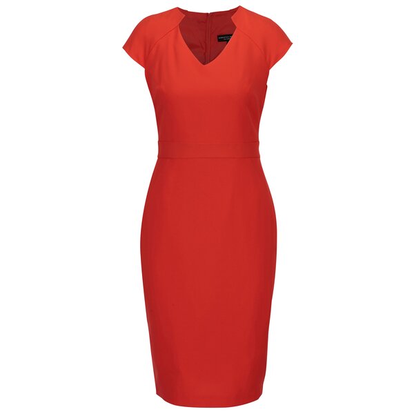 Rochie rosie cu decolteu anchior - Dorothy Perkins