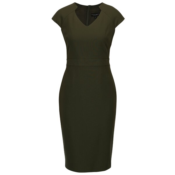 Rochie kaki cu decolteu anchior - Dorothy Perkins