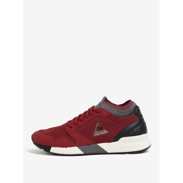 Pantofi sport gri&bordo cu detalii din piele intoarsa pentru barbati - Le Coq Sportif Omicron Craft