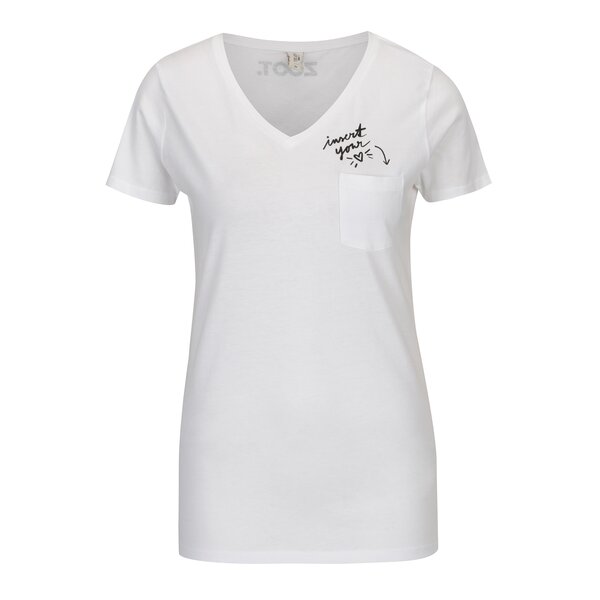 Tricou alb pentru femei - ZOOT Original Insert your heart