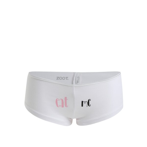 Boxeri albi pentru femei - ZOOT Original Eat me