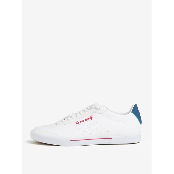 Tenisi albi cu broderie pentru femei - Le Coq Sportif Lisa Gum