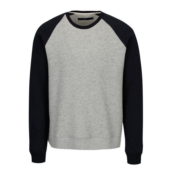 Bluza bleumarin & gri melanj - SUIT Ole