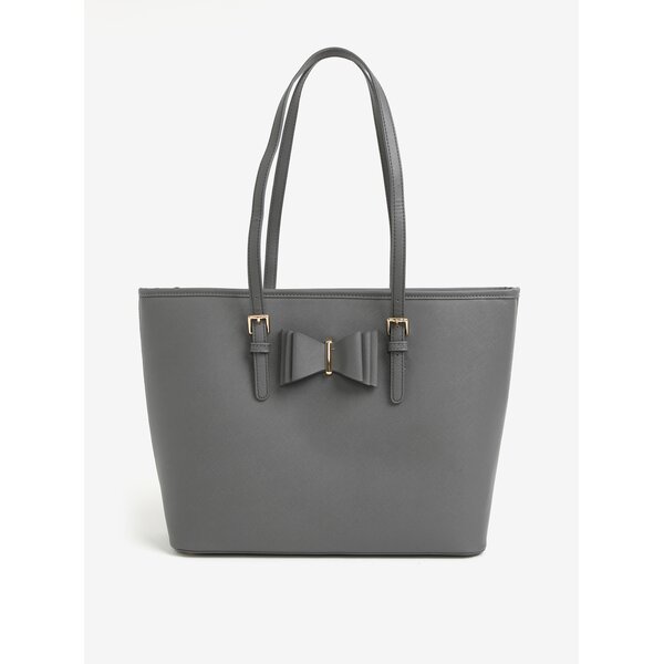Geanta shopper gri cu funda decorativa - LYDC