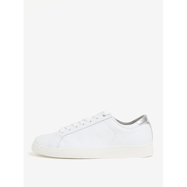 Pantofi sport albi din piele naturala Tamaris
