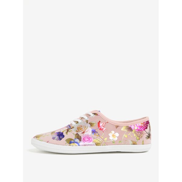 Tenisi roz cu print floral Tamaris