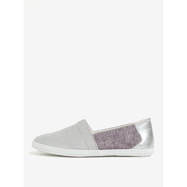 Espadrile argintiu cu bordo Tamaris