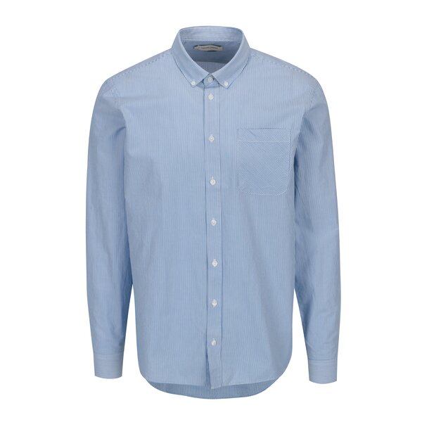 Camasa slim fit alb & bleu cu model - Casual Friday by Blend