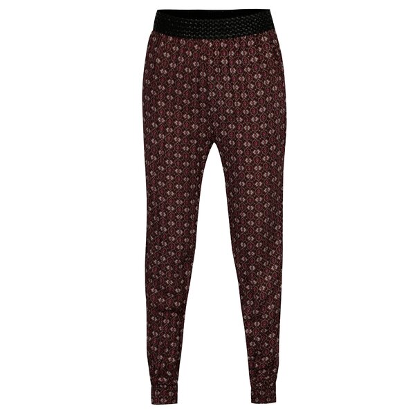 Pantaloni maro cu print oriental - Madonna