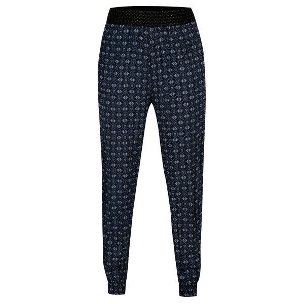 Pantaloni bleumarin cu print oriental - Madonna