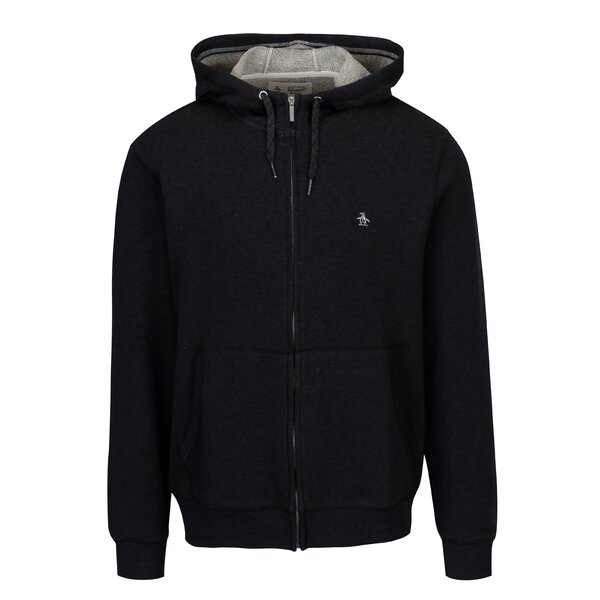 Hanorac bleumarin cu gluga si buzunare - Original Penguin Saddle