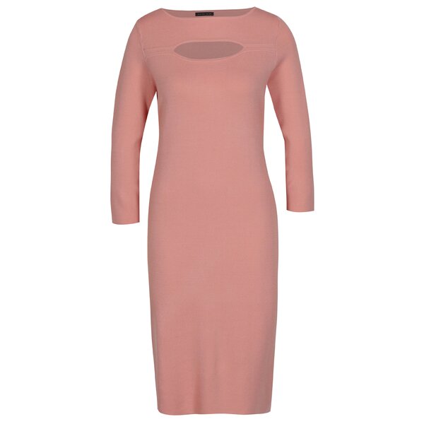 Rochie roz tubulara cu maneci 3/4 Pietro Filipi