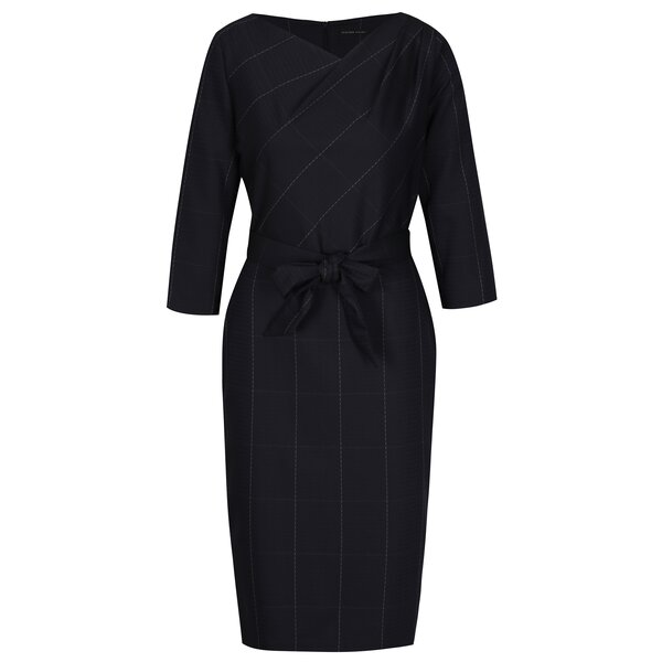 Rochie neagra cu model asimetric Pietro Filipi