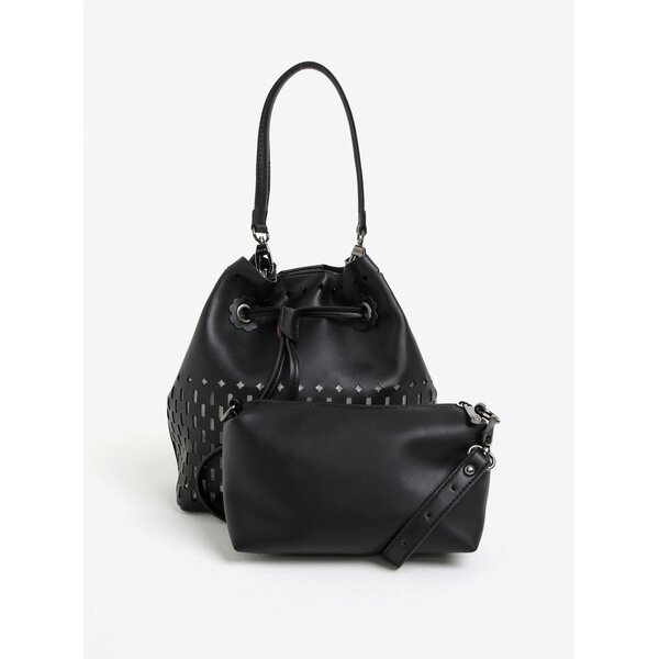 Geanta neagra 2in1 cu perforatii - Bessie London