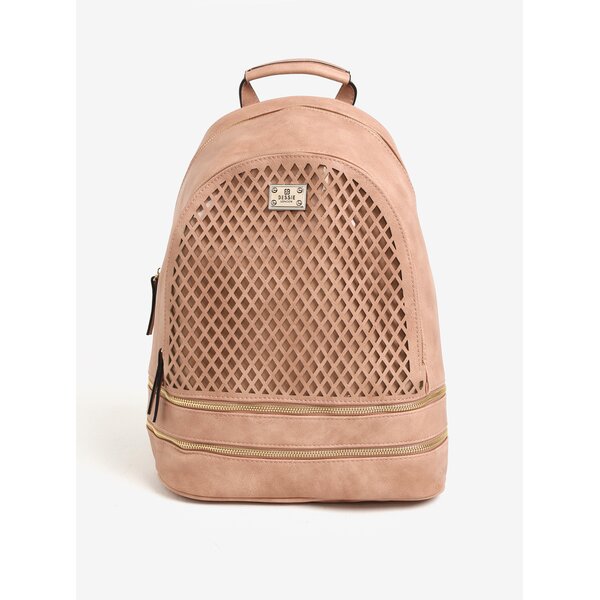 Rucsac roz cu detalii perforate - Bessie London