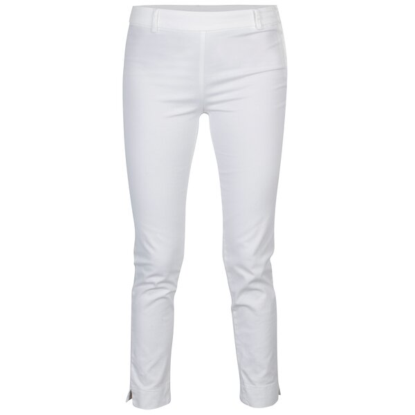 Pantaloni albi cu fermoar lateral - Jacqueline de Yong
