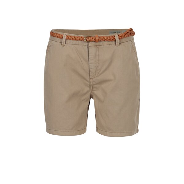 Pantaloni chino scurti bej cu curea - VERO MODA Flame