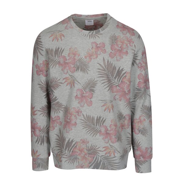 Bluza gri cu print floral Burton Menswear London