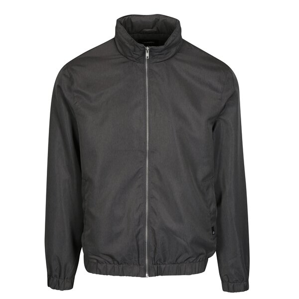 Jacheta subtire gri inchis cu fermoar Burton Menswear London