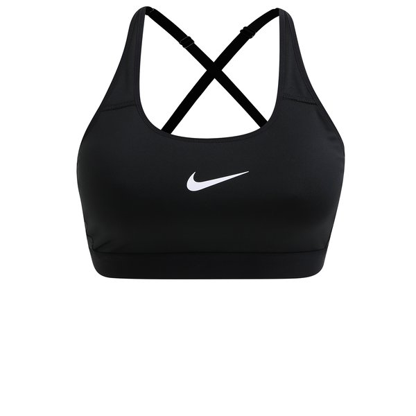 Bustier negru sport cu bretele incrucisate pentru femei Nike Classic Strappy Bra