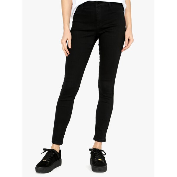 Blugi skinny negri cu talie medie - MISSGUIDED