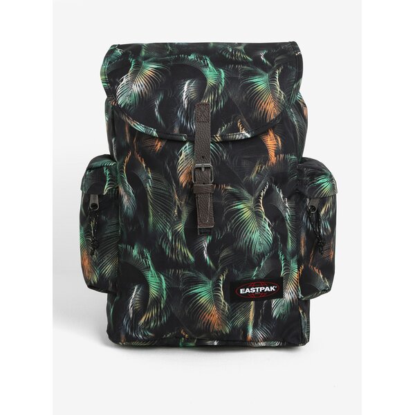 Rucsac negru & verde cu print si clapeta - Eastpak Austin 18 l