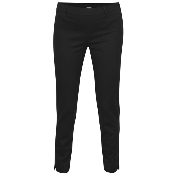 Pantaloni negri cu fermoar lateral - Jacqueline de Yong