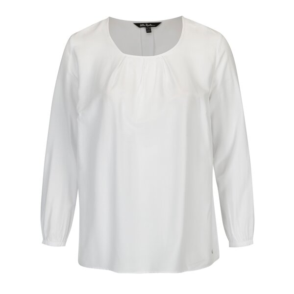 Bluza alba cu decolteu rotund Ulla Popken