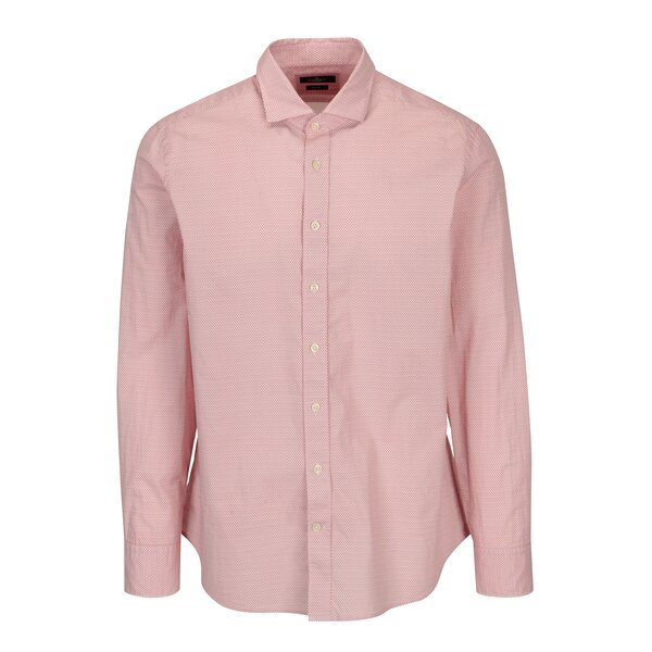Camasa rosu&alb sim fit cu print - Hackett London