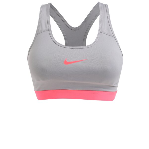 Bustier sport roz & gri cu print - Nike