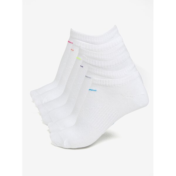 Set de 6 perechi de sosete albe pentru femei - Nike