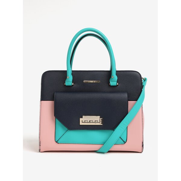 Geanta color block bleumarin & roz - Bessie London
