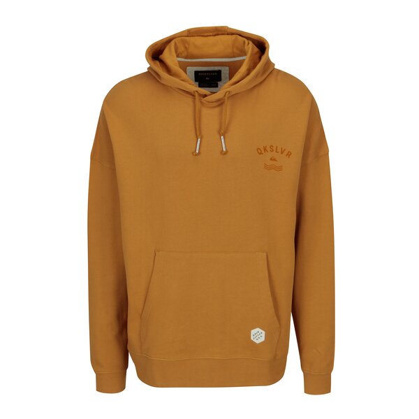 Hanorac galben mustar cu print logo Quiksilver