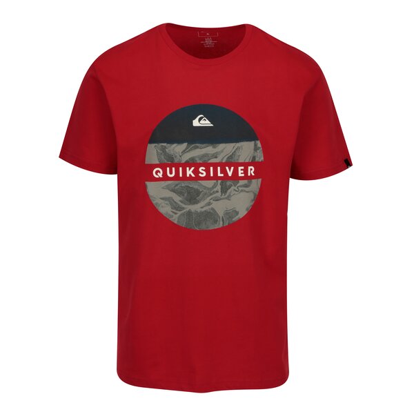 Tricou rosu regular fit cu print pentru barbati - Quiksilver