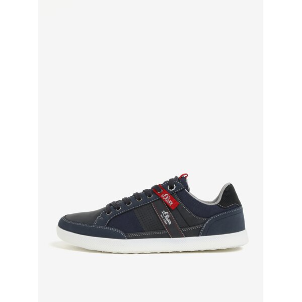 Pantofi sport bleumarin cu aplicatii si cusaturi decorative s.Oliver