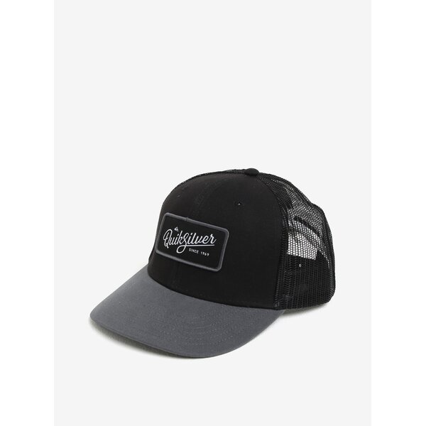 Sapca neagra cu print logo pentru barbati Quiksilver