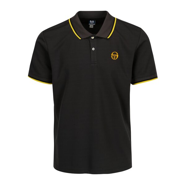 Tricou polo gri inchis cu print logo pentru barbati - Sergio Tacchini Reed