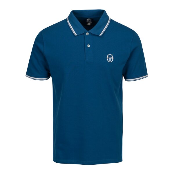 Tricou polo albastru cu broderie pentru barbati - Sergio Tacchini Sergio