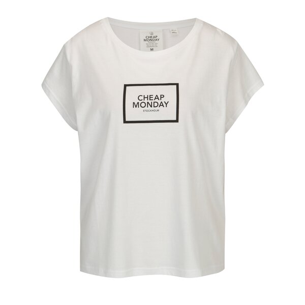 Tricou alb din bumbac organic - Cheap Monday