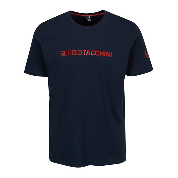 Tricou bleumarin cu print text si logo pentru barbati - Sergio Tacchini Robin
