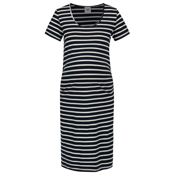 Rochie bleumarin in dungi Mama.licious Lea
