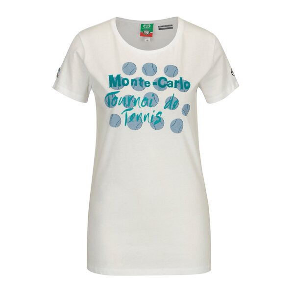 Tricou alb cu print pentru femei - Sergio Tacchini Ondina