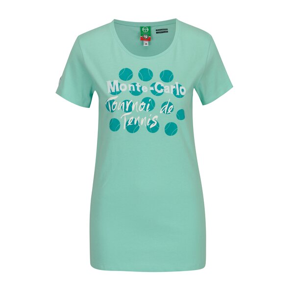 Tricou verde mentol cu print pentru femei - Sergio Tacchini Ondina