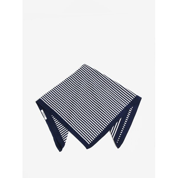 Esarfa bleumarin & alb cu model fin in dungi - Pieces Molly
