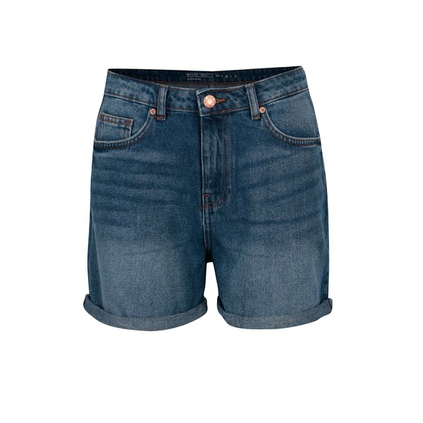 Pantaloni scurti albastri cu talie inalta - Noisy May Be LIv