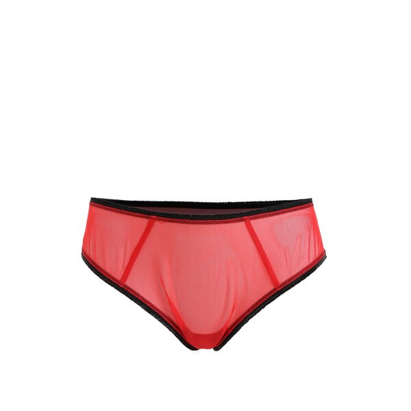 Chiloti rosii din plasa cu franjuri marunti Eden Lingerie Classic