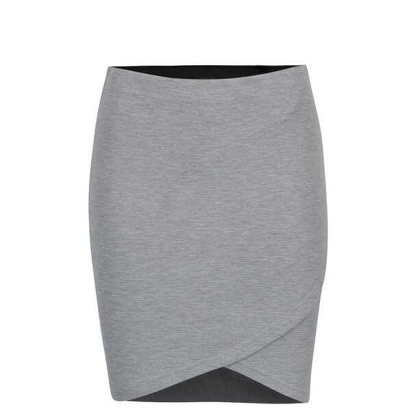 Fusta gri deschis cu talie elastica Broadway Bobbi