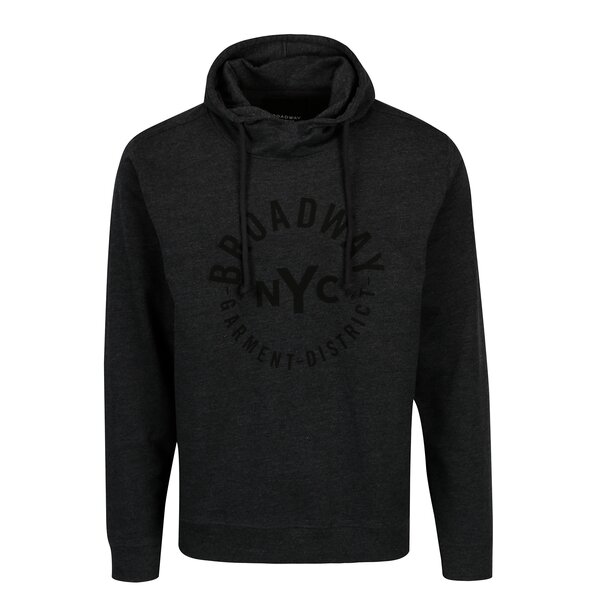 Hanorac gri inchis cu print pentru barbati Broadway Jerry
