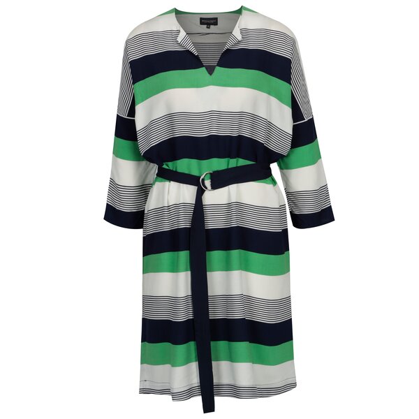Rochie alba in dungi cu cordon Broadway Audry